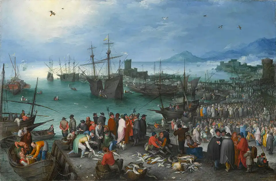 Harbor Scene with St Departure from Caesarea